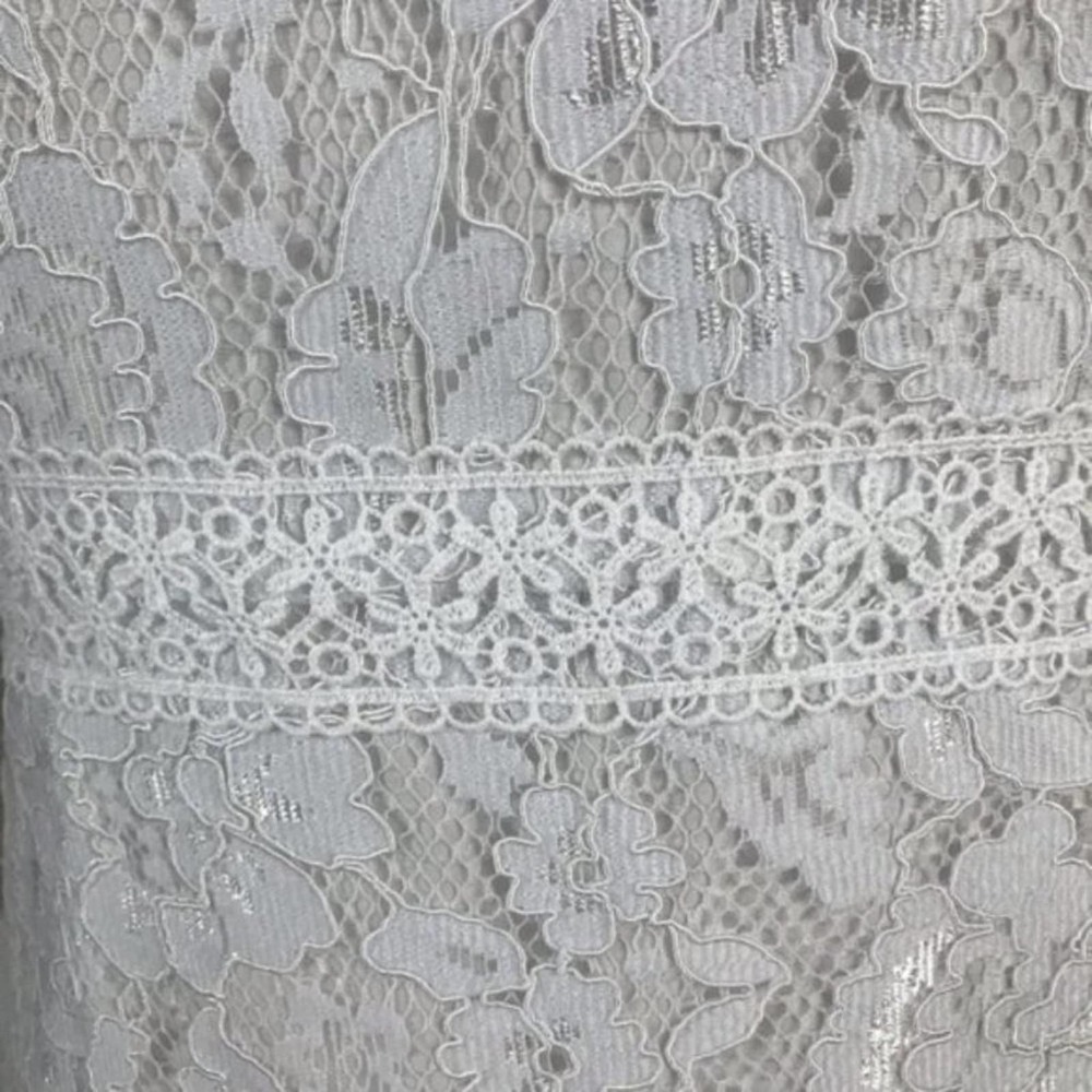 NWT Nanette Lepore Optic White Lace Midi Dress - 8 - Picture 7 of 12